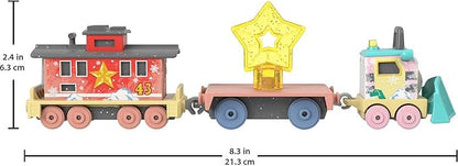 Thomas & Friends Diecast Toy Train, Shivery Delivery Sandy the Rail Speeder & Brake Car Bruno for Preschool Pretend Play Kids Ages 3+ Years