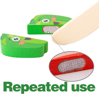 CUCOS Wooden Cutting Puzzles for Kids Ages 1-5 Years Old, Vegetable Toddler Puzzles, Learning Toys Educational Gift for Girls and Boys