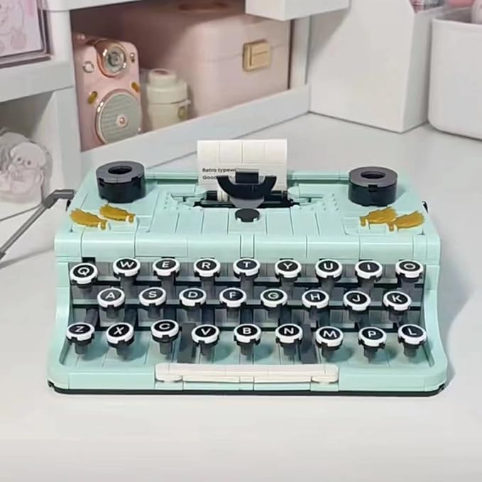 Ideas Retro Typewriter Building Set for Adults, 820PCS Classic Retro Series Typewriters Toys Model Best Nostalgic Gift