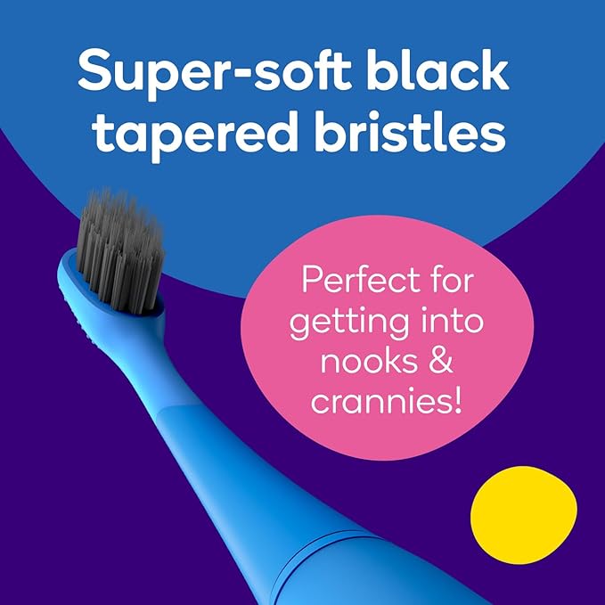 BURST Genuine Replacement Heads for Kids Electric Toothbrush (Purple/3 Pack) | Perfect Fit | Ultra Soft Bristles | 9 Months of Supply