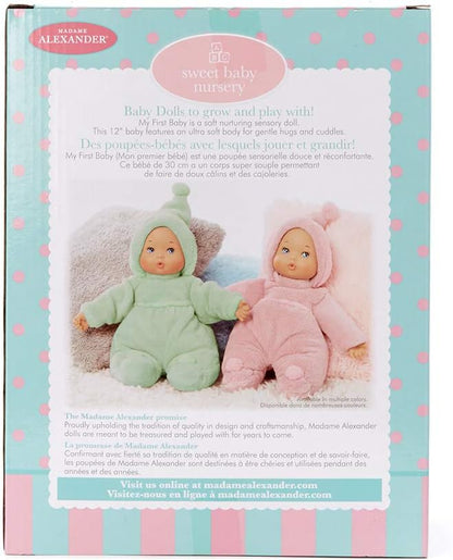 Madame Alexander 12-Inch My First Baby Doll, Powder Pink, Light Skin Tone