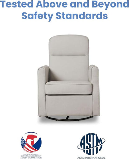 Delta Children Blair Slim Nursery Glider Swivel Rocker Chair, Taupe