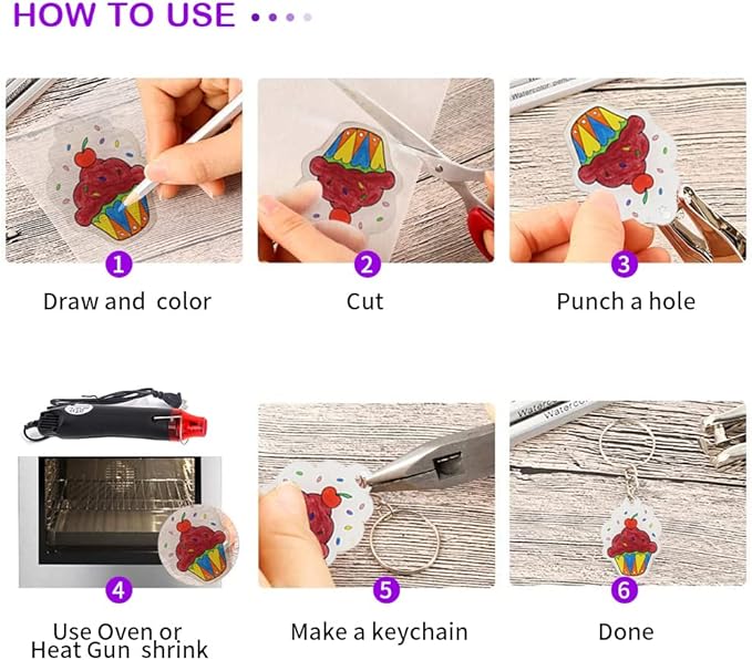 POPMISOLER 183 Pieces Shrink Plastic Kit DIY Ornaments or Creative Craft DIY Accessories Kit for All Ages Great Gift