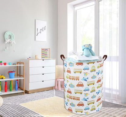 HIYAGON Kids Laundry Basket Kids Hamper Car Toy Storage Bin for Boys Room Decor Nursery Hamper Gift Baskets for Bedroom Bathroom(Car)