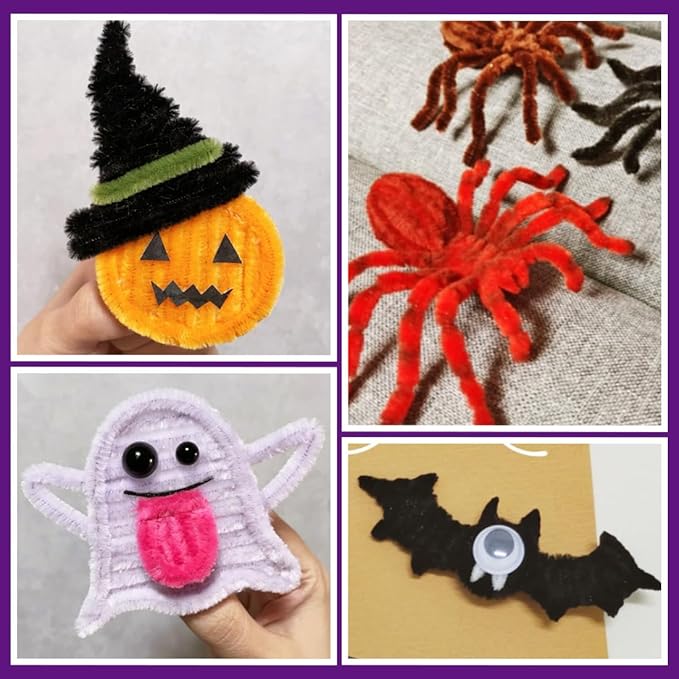 Praisebank 150pcs Halloween Pipe Cleaners, Pipe Cleaners, Pipe Cleaners for Crafts.