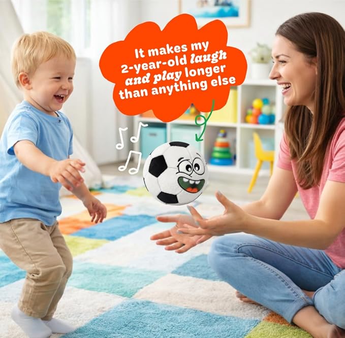 Move2Play, Hilariously Interactive Toy with Music & Sound Effects for Boy & Girl | Ball for Toddler & Baby | 6, 12, 18+ Months | 1, 2, 3+ Year Old