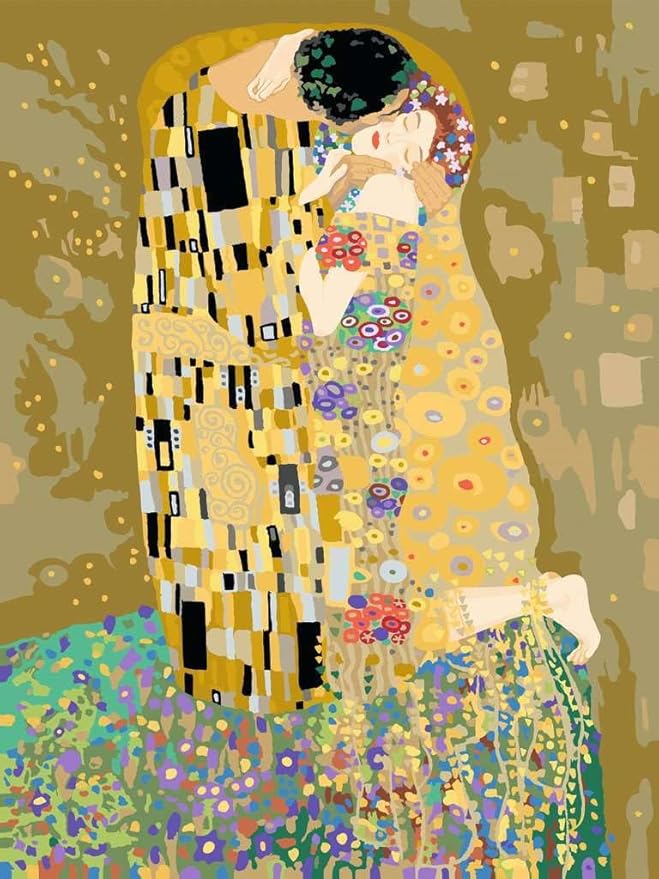 Ravensburger Klimt: The Kiss Paint by Numbers Kit for Adults - 23648 - Painting Arts and Crafts for Ages 14 and Up