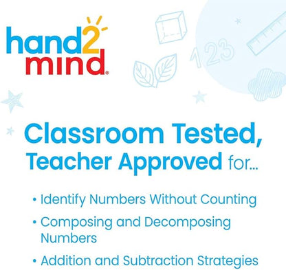 hand2mind 120 Bead Magnetic Demonstration Rekenrek Line, Abacus for Kids Math, Math Manipulatives Kindergarten, Counting Rack for Kids, Counters for Kids Math, Kids Educational Toys (Set of 1)