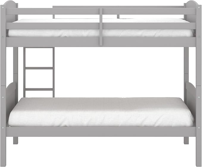 Hillsdale, Alexis Contemporary Wood Arch Twin Over Twin Size Bunk Bed, Gray
