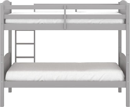 Hillsdale, Alexis Contemporary Wood Arch Twin Over Twin Size Bunk Bed, Gray