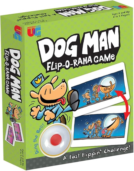 University Games, Dog Man Flip-o-Rama Card Matching Game, Based on The Dog Man Books Series, for 2 or More Players Ages 6 and Up