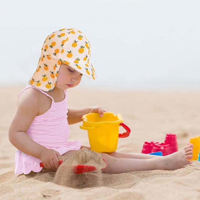 Gifts Treat Kids Legionnaires Hat, UPF 50+ Sun Protection Swim Cap Flap Hat for Kids, Quick Drying Sun Hat for Beach Seaside