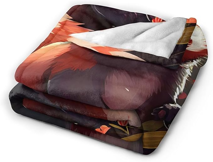 Red Panda Throw Blanket Cute Red Panda Plush Fleece Soft Cozy Red Panda Gifts Blanket for Kids Girls Adults Couch Bed Chair Office Dorm Decor 40''X50''