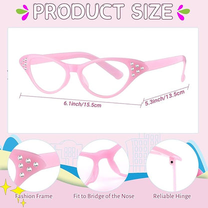 9 PCS 100 Days of School Old Lady Wig Set Include Wig Glasses Necklace Bracelet Glasses Chain Bag Cane and Stickers