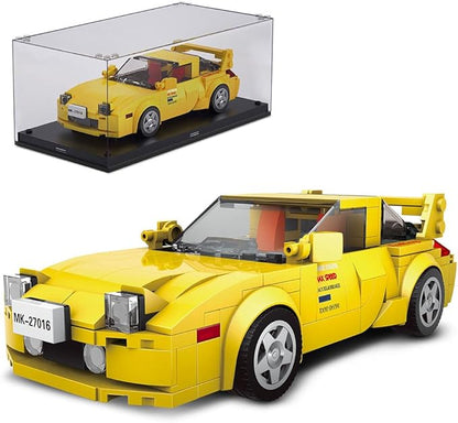 Mould King Speed Champion Cars Building Sets, RX-7 Mazda Sports Car Model with Display Case, 27016 MOC Collectible Race Car Toys Blocks Kits for Adults and Boys Girls Kids Aged 8+ (329 Pieces)