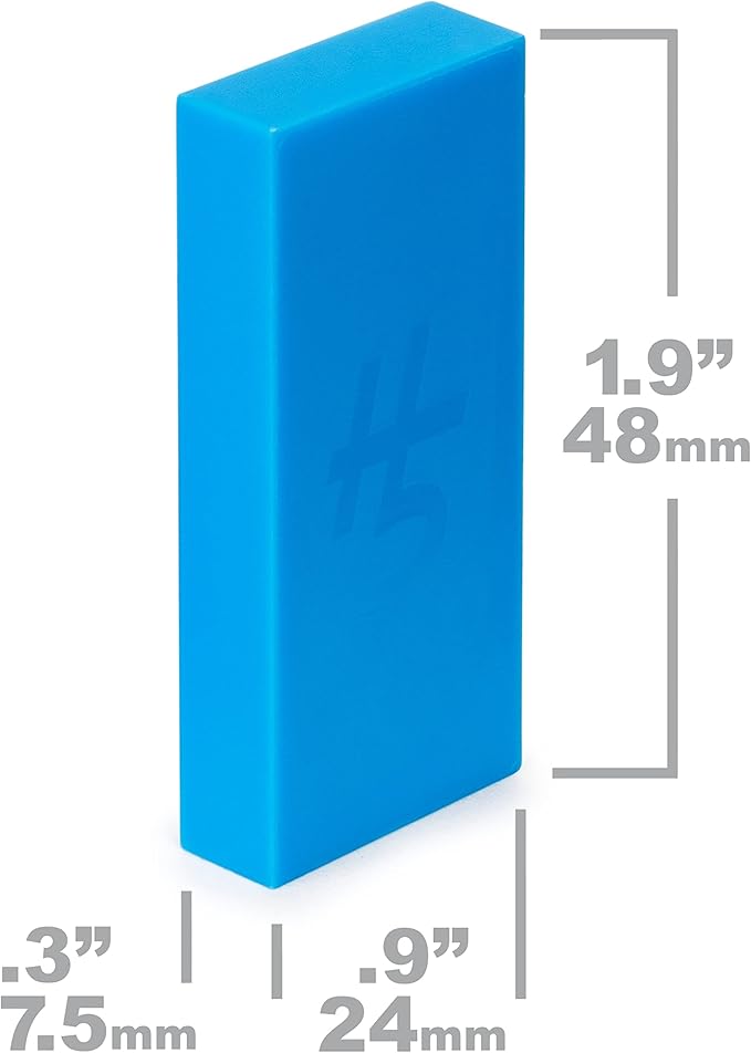 Spin Master Games H5 Domino Creations, 60-Piece Neon Blue/Green Set by Domino Artist Youtuber Lily Hevesh Classic Family Game, for Adults and Kids Ages 5 and up