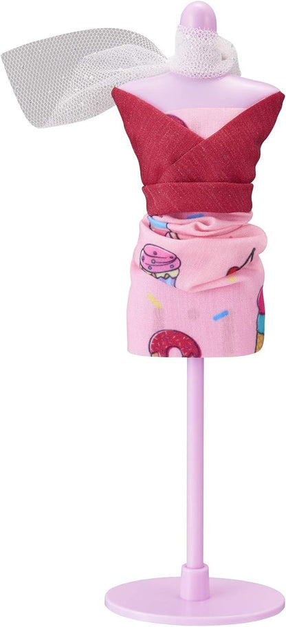 BANDAI 40433 Harumika Fashion Design for Kids-Craft Your Own Catwalk Looks with This Creative Kit-Double Torso Set-'Yummy All Over' Style Includes Reusable Mannequin, Fabric and Accessories