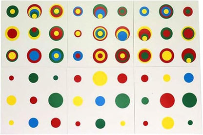 Montessori Colored Cylinders With Control Cards Kids Wooden Knobless Blocks Shape & Color Recognition Material Toys (Colored Cylinders With Control Cards)