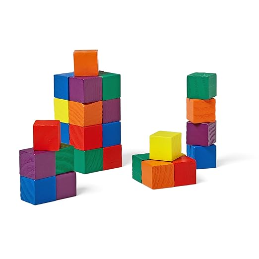 hand2mind Wood Blocks, Teacher Counting Blocks for Math, Classroom Manipulatives for Elementary, Math Cube Manipulatives, Counting Cubes for Kids Math, Color Counters for Classroom (Pack of 1000)