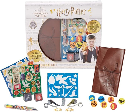 Innovative Designs Harry Potter Journal Set for Kids – Smash Leather Journal Kit with Stickers, Stamps & Tape