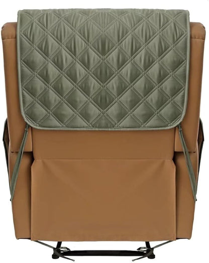 TOMORO Non-Slip Quilted Recliner Cover, 100% Waterproof Recliner Chair Slipcover Furniture Protector with Pockets, Washable Couch Cover with Elastic Straps for Kids and Pets，23 Inch