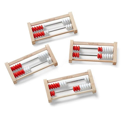 hand2mind Mini 20 Bead Wooden Rekenrek Class Set, Abacus for Kids Math, Math Manipulatives Kindergarten, Counting Rack for Kids, Counters for Kids Math, Kids Educational Toys (Set of 25)