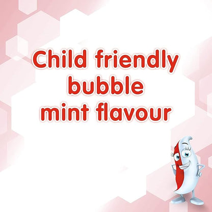 Aquafresh Kids Fluoride Toothpaste Bubble Mint Pump - 4.6 oz, Pack of 4