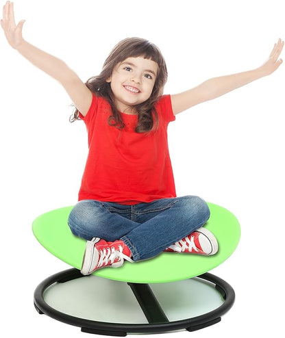 Kids Sensory Swivel Chair,Spin Chair for Autistic Kids,Sensory Spinning Toy Chair,Kids Coordination Sensory Swivel Products for Ages 3 Years and UP,Training Body Coordination(Green)