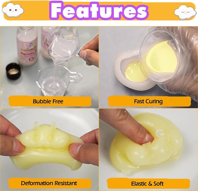 Taba DIY Squishy Maker Set – 3 Hamster & Seal Silicone Molds with A+B Liquid Gel, Pigments & Craft Accessories for Kawaii Animal Stress Relief Toys, Custom Fufu Plush Crafts & Gifts