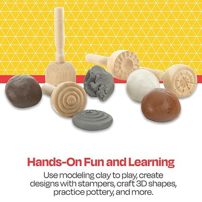 School Smart Modeling Clay for School and Home Use, Permanently Soft Design, 5 Pounds, Assorted Earthtone Colors