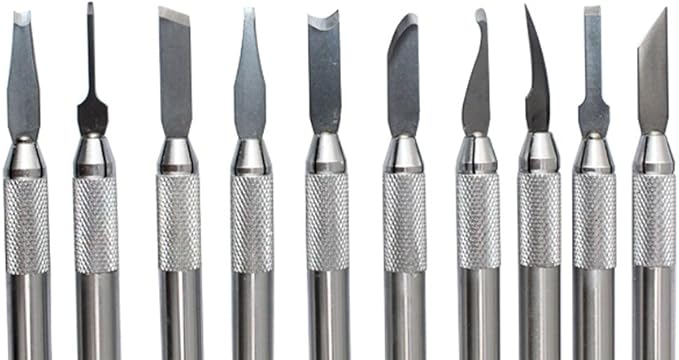 NIUPIKA Wax Carvers Carving Knives Pottery Clay Sculpting Tool Set Steel Modeling Hand Tool