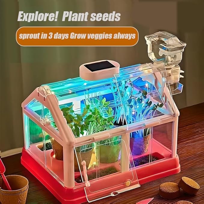 Kids Plant Growing Kit: Terrarium Kit for Kids,Science STEM Toy & Craft Growing Kits for Ages 4-8 Birthday Easter Gifts for Girls 4, 5, 6, 7, 8, Year Old - Gardening Set Toys