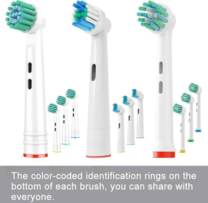 12 Pack Replacement Toothbrush Head Compatible with Oral B Braun Pro1000 and More (Pro3000 Pro5000 Pro7000)