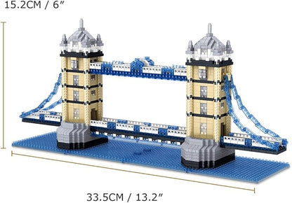 London Tower Bridge Building Blocks Set (1936Pcs) Famous World Architecture Educational Toys Micro Bricks for Kids Adults