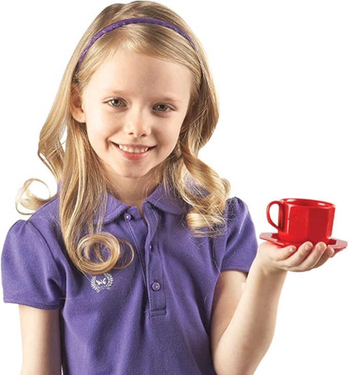 Learning Resources Play Dishes, Colorful Kitchen Toy Plate Set, 24 Piece Set, Ages 3+