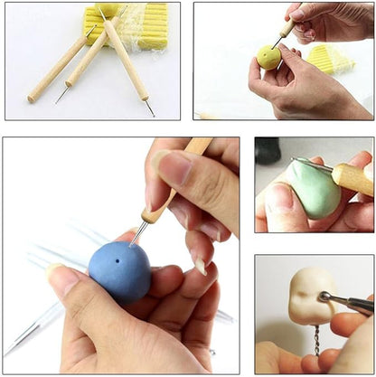 COMIART Ball Styluses Tool Set for Embossing Pattern Clay Sculpting