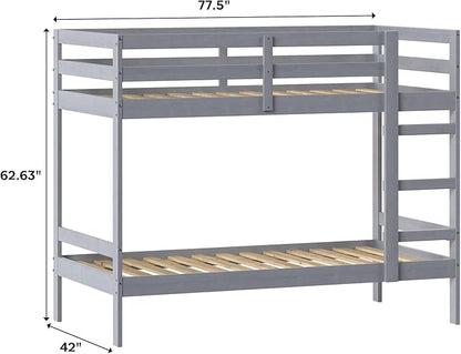 Walker Edison Modern Twin-Size Children's Bed Frame Bedroom, Twin-Size, Grey