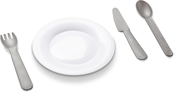 Melissa & Doug 22-Piece Play Kitchen Accessories Set - Utensils, Pot, Pans, and More , White