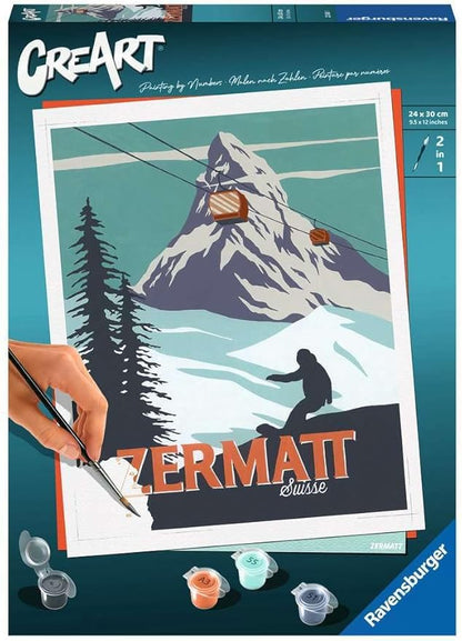 Ravensburger Zermatt Paint by Numbers Kit for Adults - 23500 - Painting Arts and Crafts for Ages 12 and Up