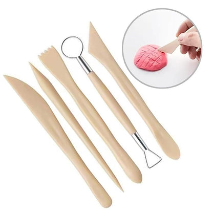 24Pcs Clay Sculpting Tool Set, Polymer Clay Kit with Ball Stylus Pens, Silicone Sculpting Brushes, Wooden Carving Tools & Smoothing Sponge, Professional Pottery Modeling Tools for Ceramic& DIY Crafts