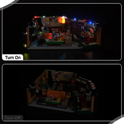 Nitemode LED Light Kit Compatible with Lego Friends The Television Series Central Perk 21319, Upgraded Brightness Adjustable Lighting Accessories(No Model)