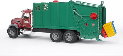 Bruder Mack Granite Garbage Truck (Ruby red-Green)