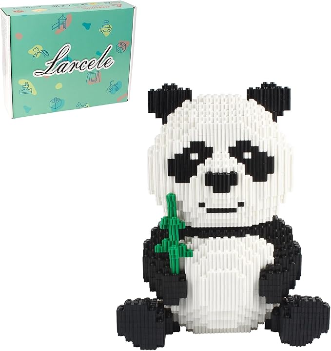 Larcele Panda Micro Building Blocks Animal Mini Building Toy Bricks, 3689 Pieces KLJM-02 (Model 2840)