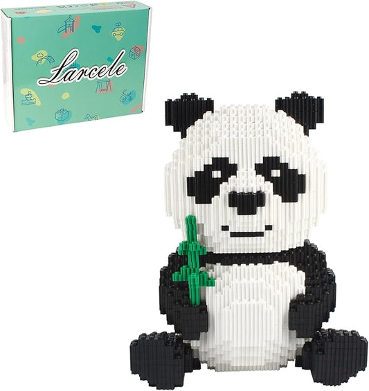 Larcele Panda Micro Building Blocks Animal Mini Building Toy Bricks, 3689 Pieces KLJM-02 (Model 2840)