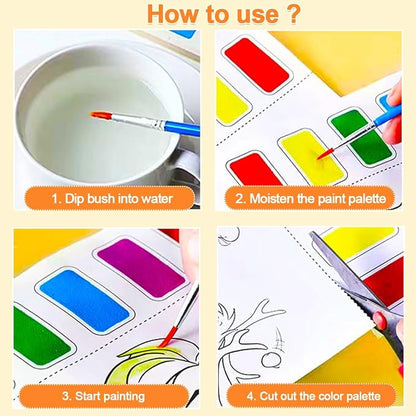 BAOXUE Water Coloring Books for Kids Ages 4-8,Paint with Water Colors Book for Toddlers,Watercolor Painting Paper Gift for Boys Girls 2-4 Years