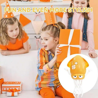 Dancing Octopus Baby Toy – USB Rechargeable Electric Crawling Tummy Time Toy, Magical Musical Squid with LED Lights, Music & Obstacle Avoidance – Birthday Gift for Kids Ages 3Y+ (Yellow)