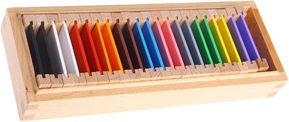 Montessori Sensorial Material Learning Color Tablet Box Wood Preschool Toy