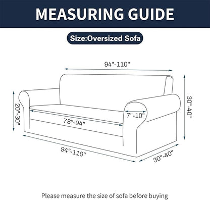 2025 New Stretch Oversized Sofa Slipcovers Couch Sofa Cover for 4 Seater Furniture Protector Covers with Elastic Bottom Jacquard Fabric Small Checks for Pets, Kids - Wine