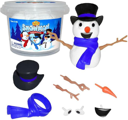 Snowman Craft Kit 6 Pack – Build, Play, and Display 6 Air-Dry Clay Snowmen All Christmas & Winter, Great for Birthday Parties & Stocking Stuffers for Kids, Boys and Girls Ages 5+