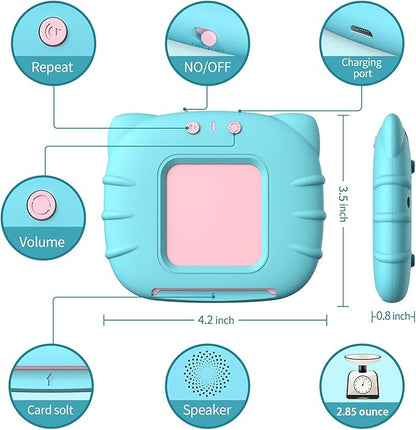 Kidzdo Toddler Audible Flash Cards with Music, Montessori Toys, Pocket Speech Therapy Toys, 600 Sight Words, Alphabet, Numbers 0-100, Phrase, etc, Learning Educational Gifts for 3 4 5 Years Kids